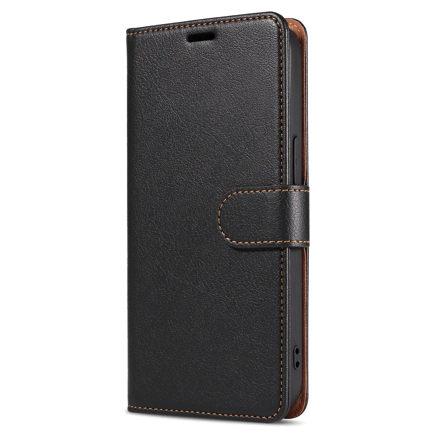 001 For iPhone 15 Pro Max Magnetic Closure Phone Case RFID Blocking Wallet  PU Leather Stand Cover