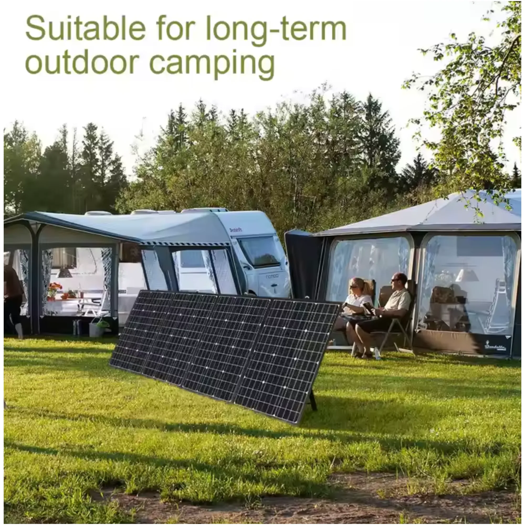 100W Portable & Foldable Solar Panel With Dual USB and Type-C Ports