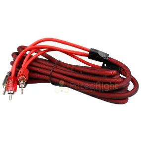 12' Foot RCA Cable OFC Interconnect DS18 R12 Competition Rated Performance Red