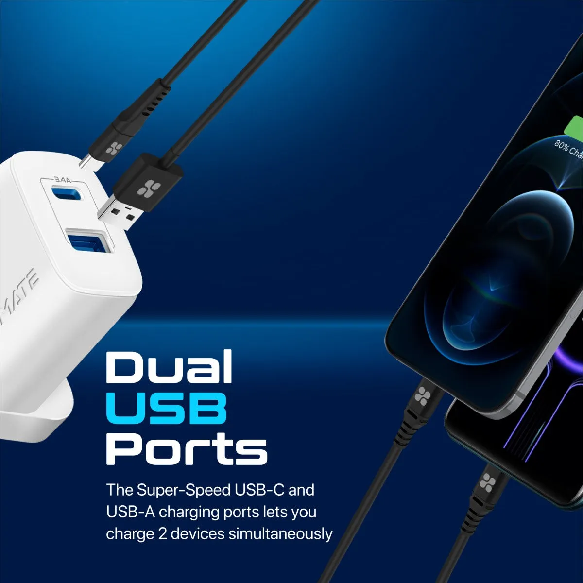 17W High-Speed Dual Port Charger