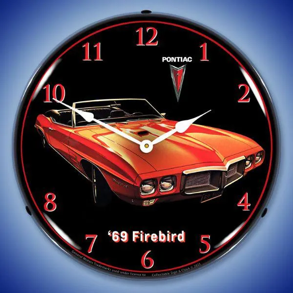 1969 Pontiac Firebird Backlit LED Clock