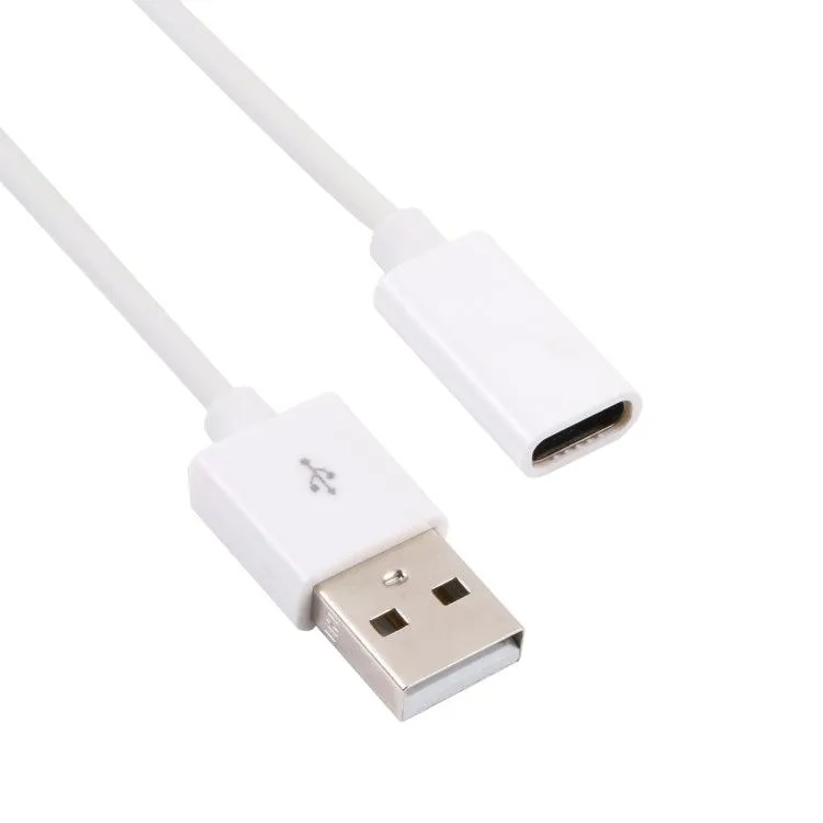 1m USB Male to USB-C Female Adapter Cable for Data Transfer and Charging