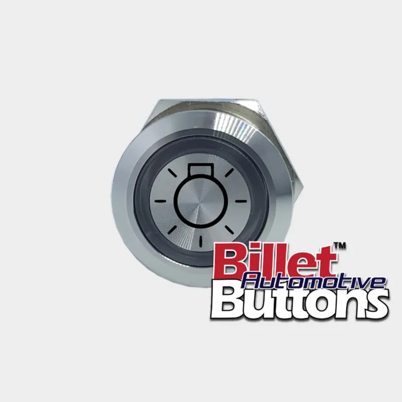 22mm 'MASTER LIGHT SYMBOL' Billet Push Button Switch Marine Interior