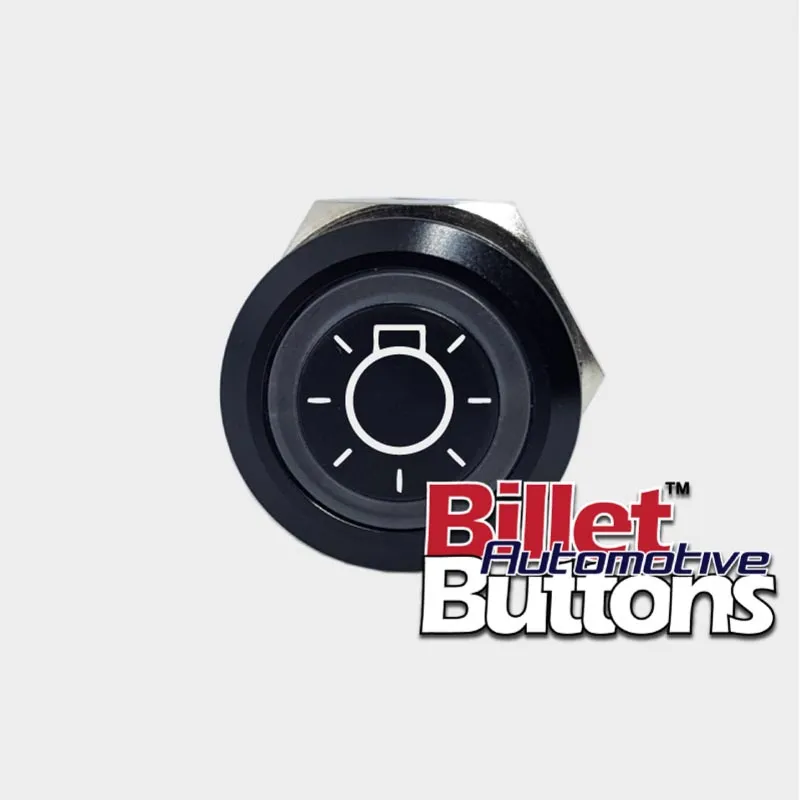 22mm 'MASTER LIGHT SYMBOL' Billet Push Button Switch Marine Interior