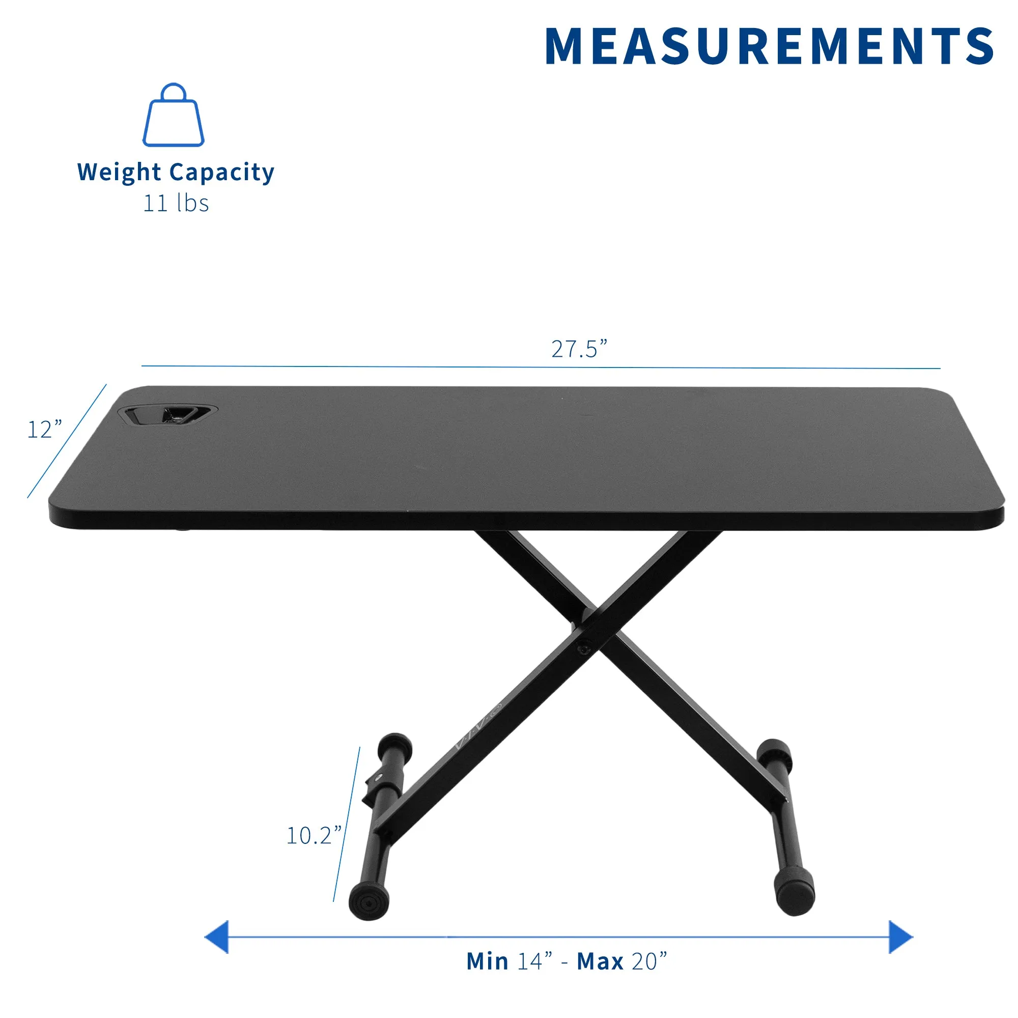 28" Single Top Standing Desk Converter