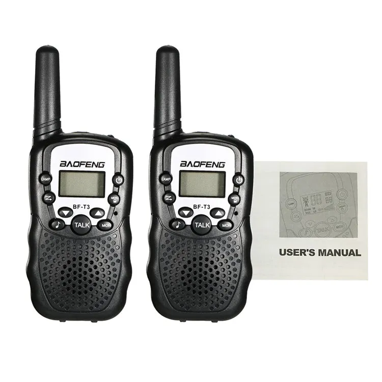 2Pcs Baofeng BF-T3 Radio Walkie Talkie UHF462-467MHz 8 Channel Two-Way Radio Transceiver Built-in Flashlight 5 Color for Choice