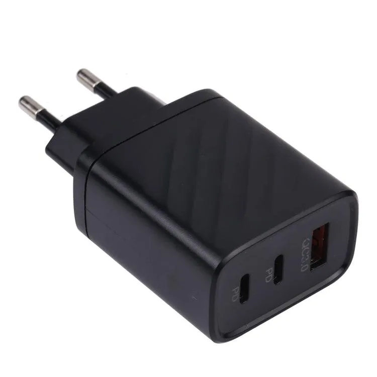 3-in-1 PD20W Fast Charging USB & Type-C Wall Charger with QC3.0