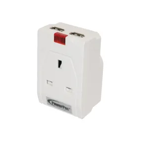 3 Pin Adapter with USB Charger, USB Charger,  USB Adapter 2.1A (PP010U)