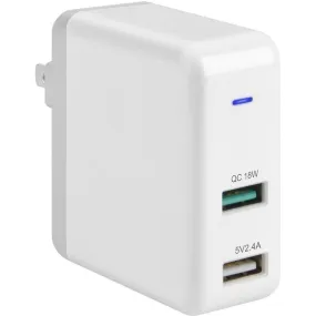 30W Dual USB A Wall Charger Fast Charging 4XUSBAAPWR30W