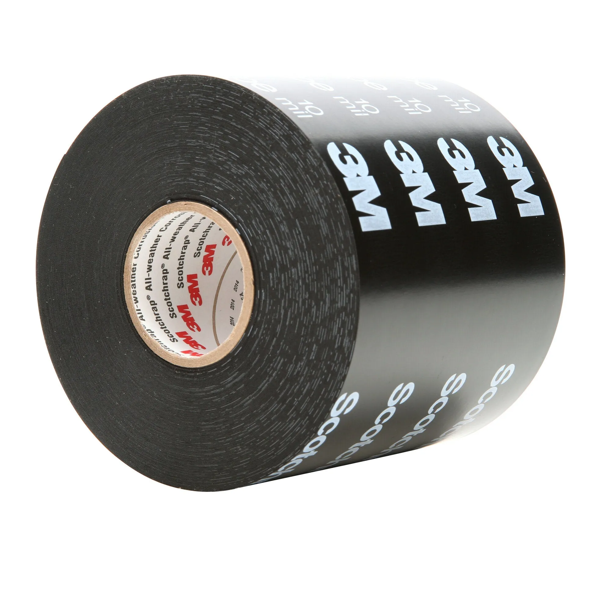 3M Scotchrap Vinyl Corrosion Protection Tape 50, 4 in x 100 ft,Printed, Black