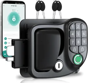 4-in-1 Keyless RV Door Lock: Bluetooth, Fingerprint, Passwords & Keys, Opening Size 3.75"x2.75"x1.5"