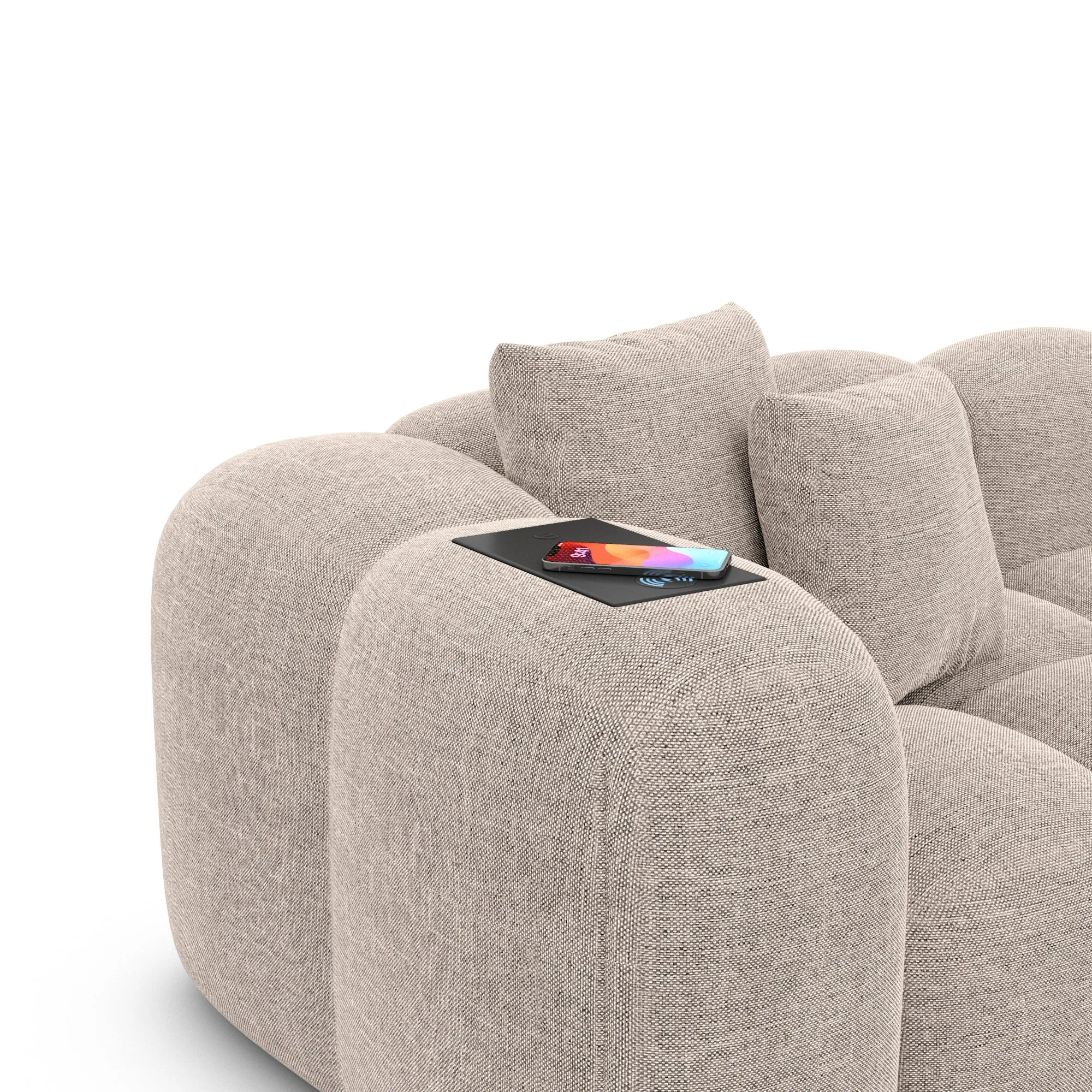 4 Seater Cloud with wireless phone charger and USB