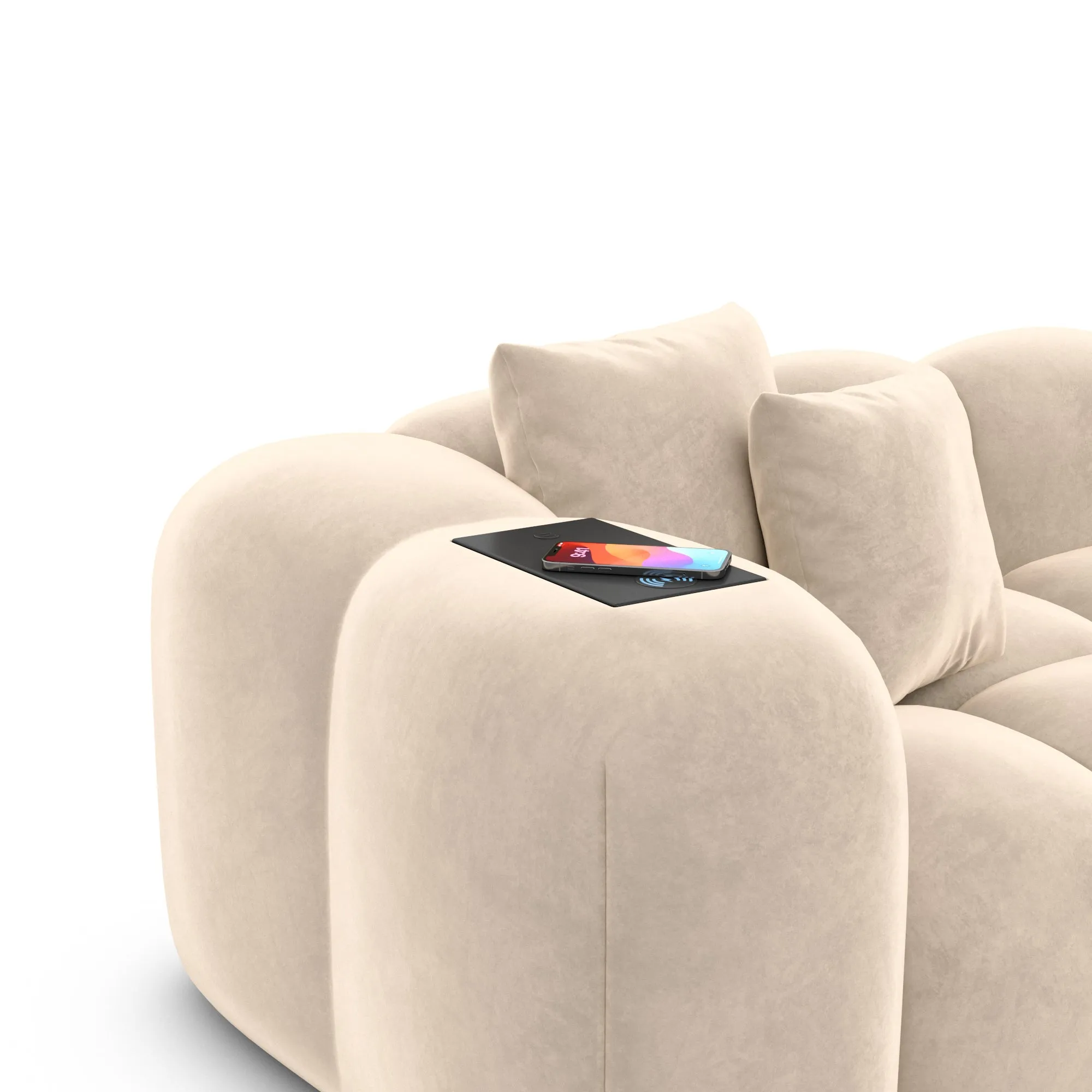 4 Seater Cloud with wireless phone charger and USB