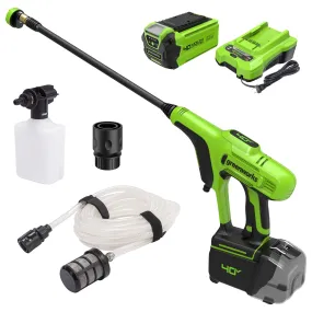 40V 600-PSI Cordless Battery Power Cleaner w/ 2.0Ah USB Battery and Charger