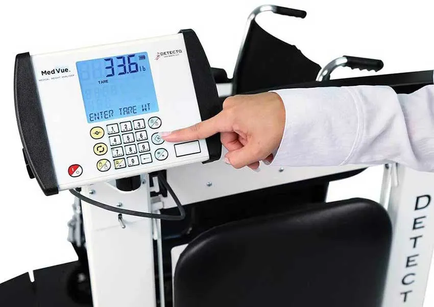 6570 Detecto - Wheelchair Scale - Portable, Folding, Seated - 1000 lbs