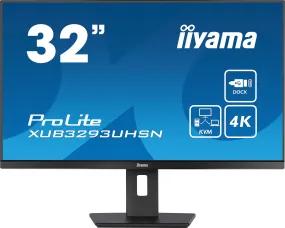 81,3Cm/32'' (3840X2160) Iiyama Lcd Business Xub3293uhsn-B5 Ips 4Ms Hdmi Displayport Usb-C Uhd Black