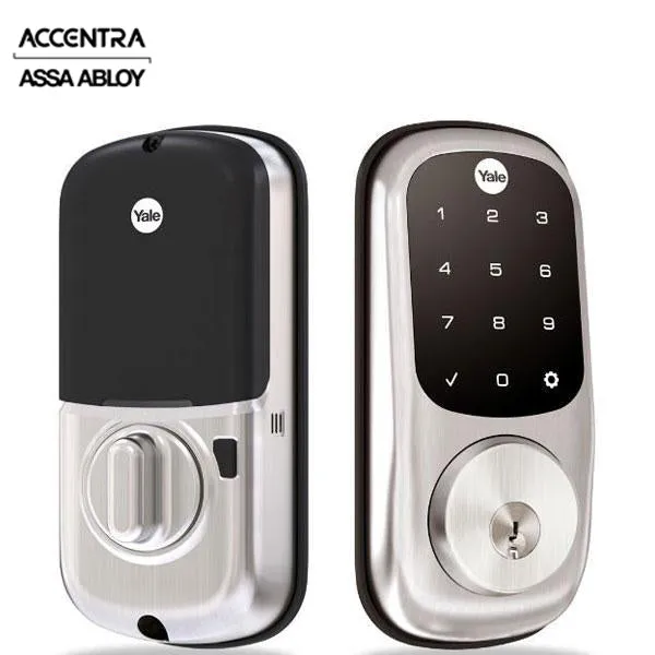 Accentra (Formerly Yale) - YRD226 - Assurance Electronic Deadbolt Lock - Touchscreen - Single Cylinder - 2-3/8" Backset - Schlage "C" Keyway - Optional Smart Connectivity - Keyed Different - Optional Finish - Grade 2