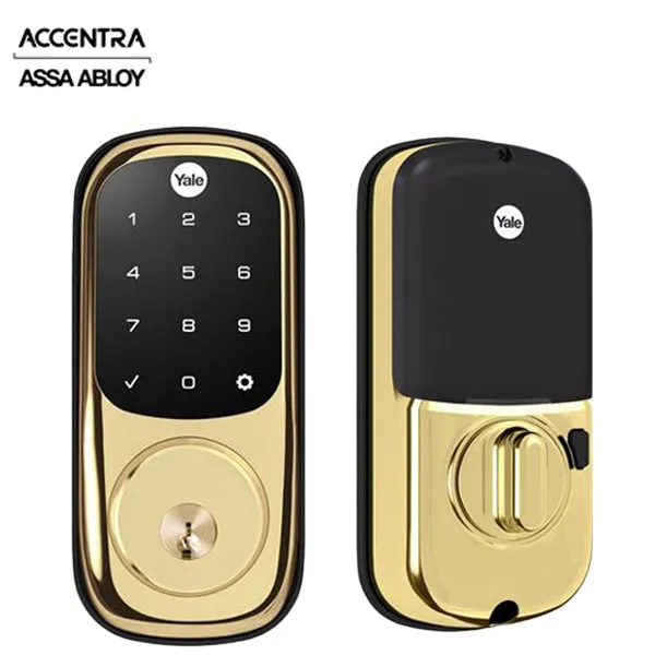 Accentra (Formerly Yale) - YRD226 - Assurance Electronic Deadbolt Lock - Touchscreen - Single Cylinder - 2-3/8" Backset - Schlage "C" Keyway - Optional Smart Connectivity - Keyed Different - Optional Finish - Grade 2