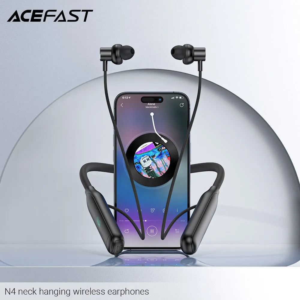 Acefast N4 Neck Hanging Wireless Earphones - Black