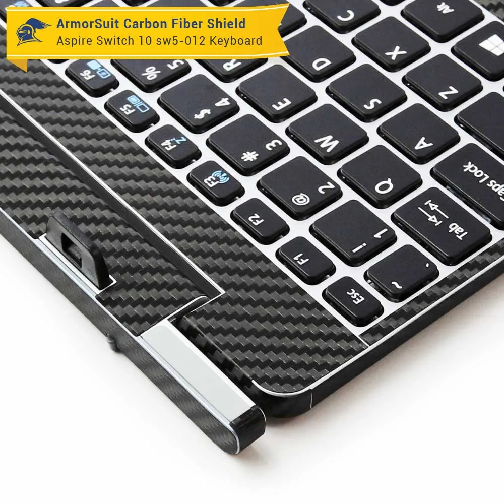 Acer Aspire Switch 10 (SW5-012) Keyboard Only - Black Carbon Fiber Full Body Skin