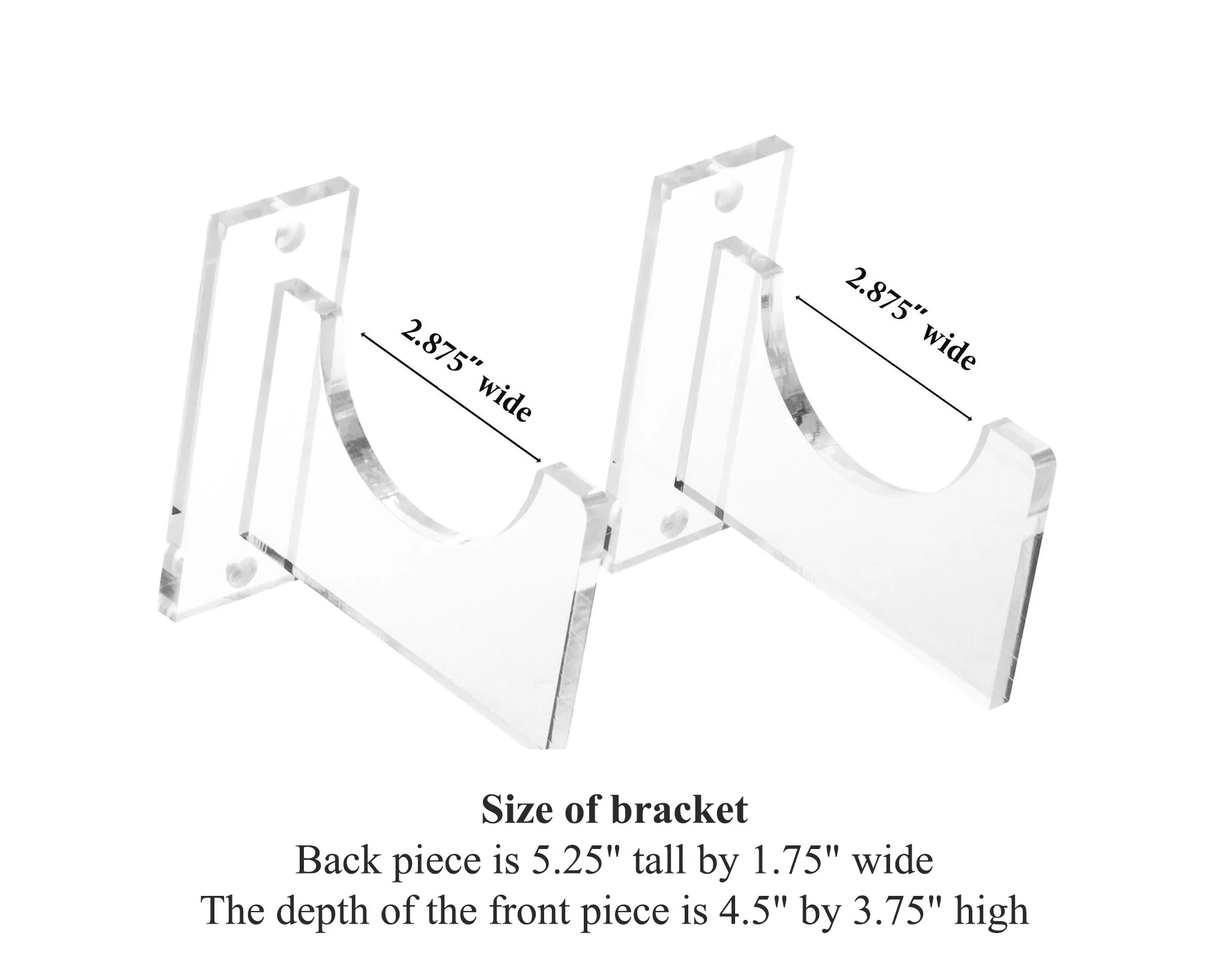 Acrylic Baseball Bat Tube Wall Mounts Brackets A023LL/SP225