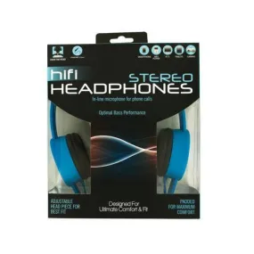 Adjustable Stereo Headphones with In-Line Microphone ( Case of 3 )