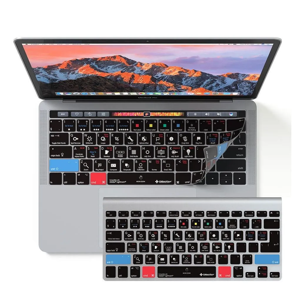 Adobe Lightroom Keyboard Covers for MacBook and iMac