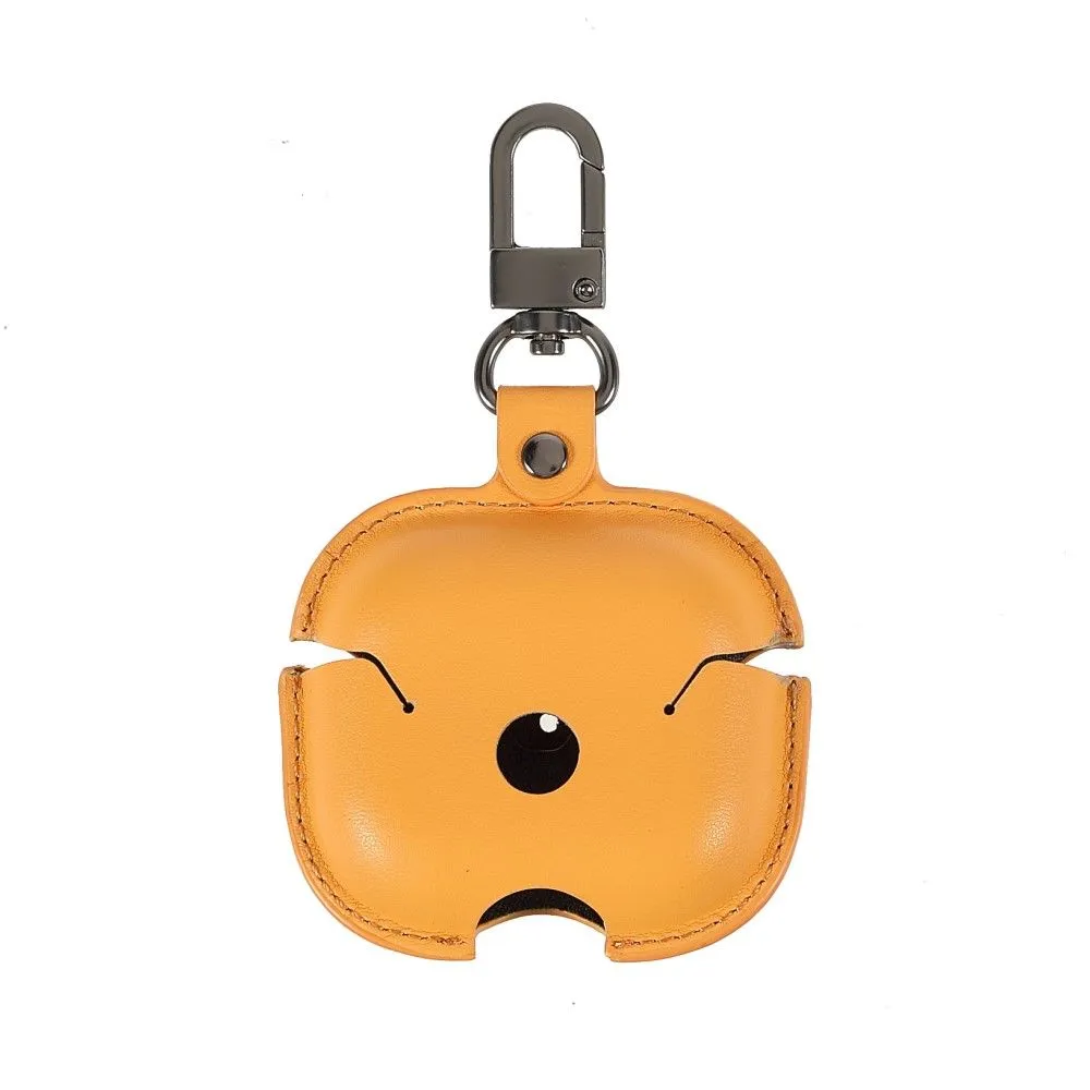 AirPods 3 PU leather case with keychain - Yellow