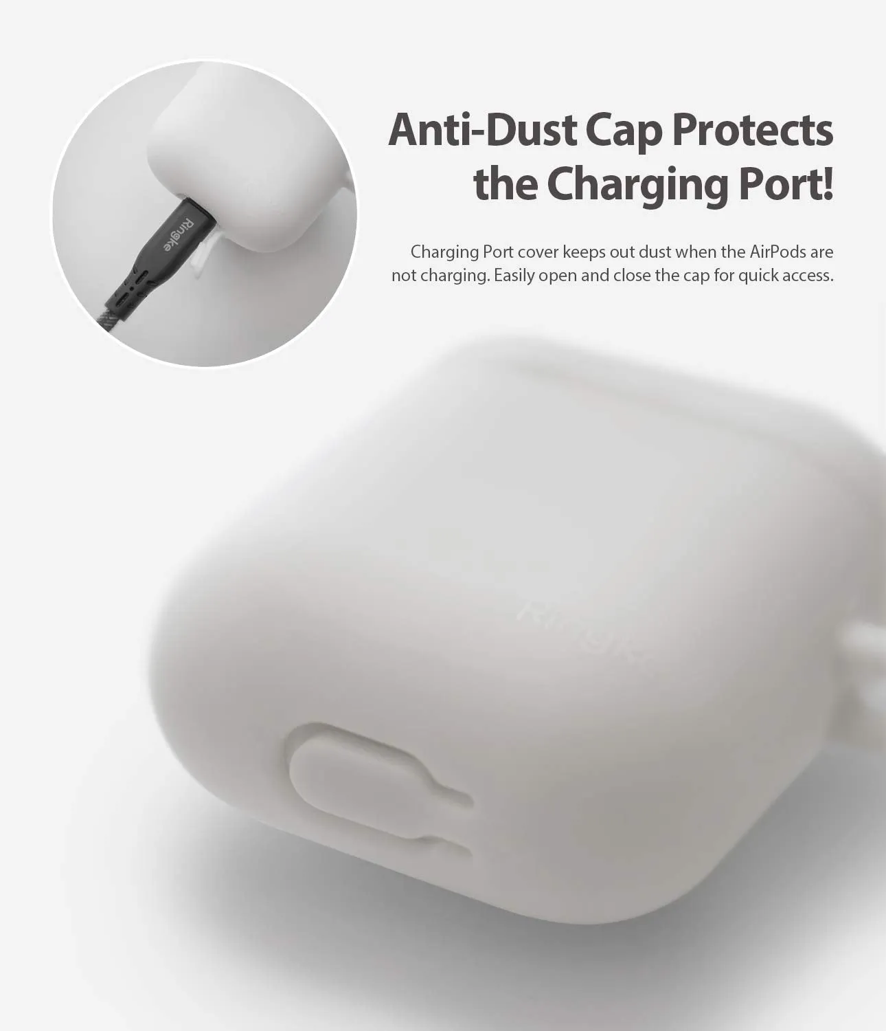 AirPods case (2019) Case Pouch | Silicone - White