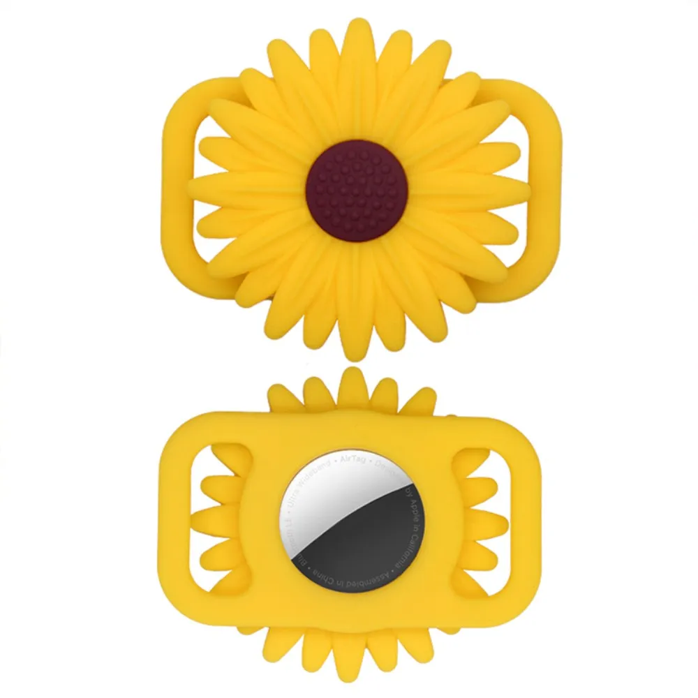 AirTags daisy flower silicone cover - Yellow