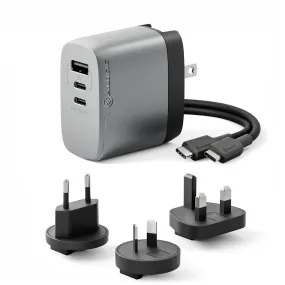 ALOGIC 3X67 Rapid Power 67W Multi Country Travel GaN Charger (Space Grey)