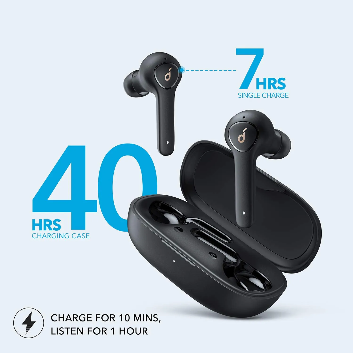 Anker Soundcore Life P2 True Wireless Earbuds with 4 Microphones, CVC 8.0 Noise Reduction, Graphene Driver, Clear Sound, USB C, 40H Playtime, IPX7 Waterproof, Wireless Earphones for Work, Home Office