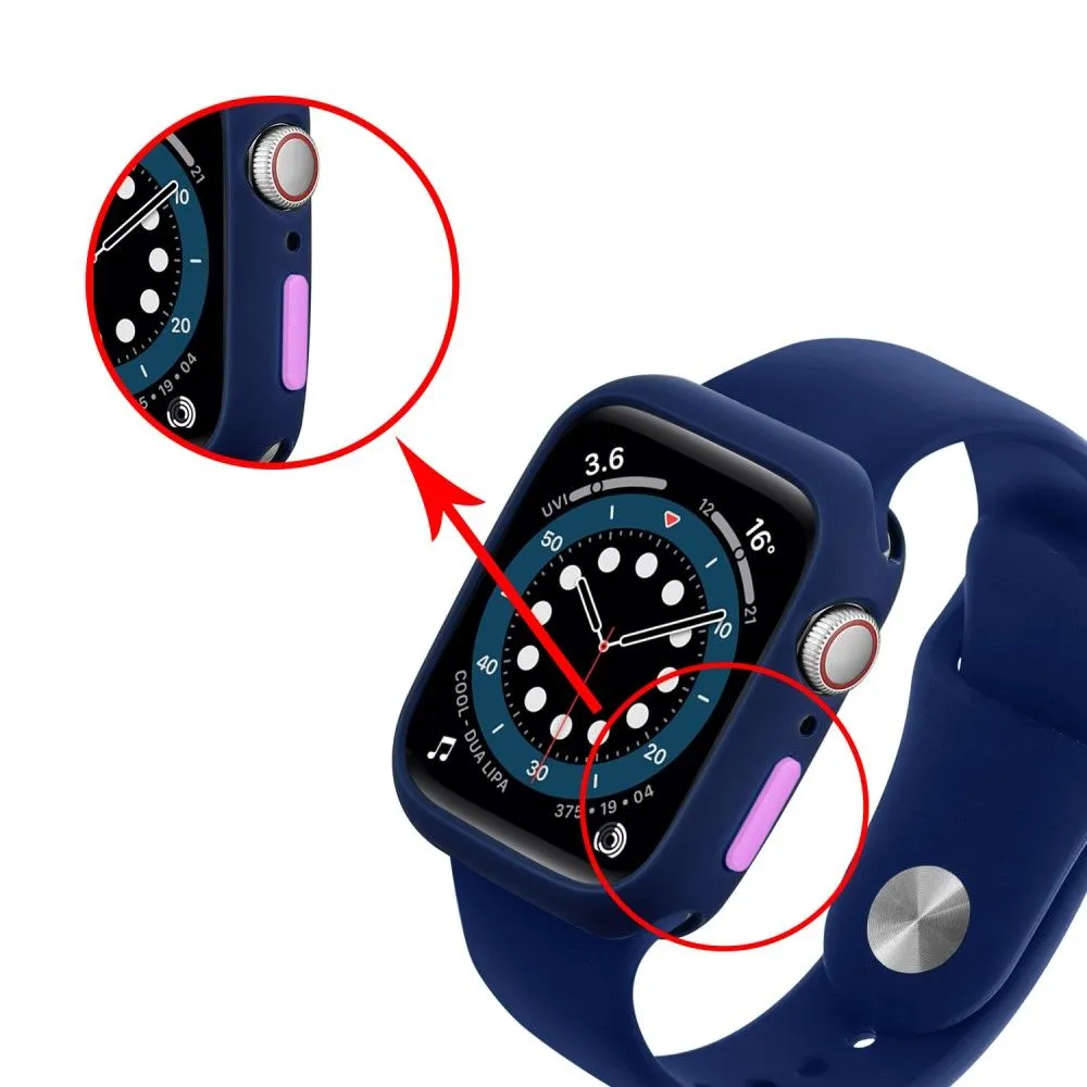 Apple Watch (41mm) candy color button TPU cover - Midnight Blue / Purple