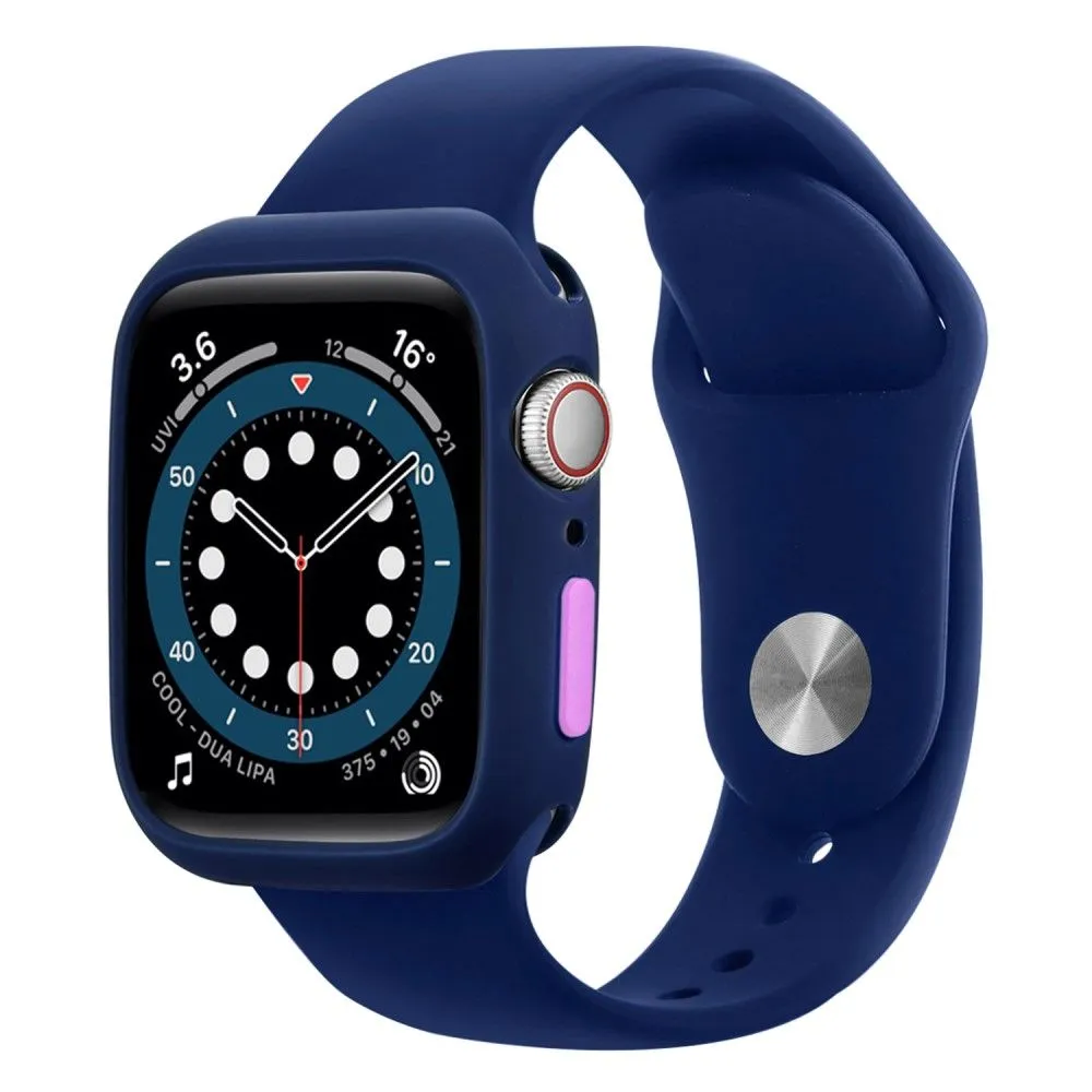 Apple Watch (41mm) candy color button TPU cover - Midnight Blue / Purple