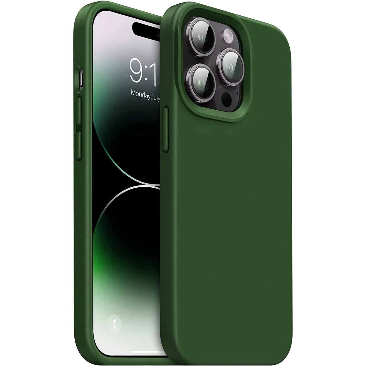 Armoured™ Liquid Silicone Slim Case Cover for Apple iPhone 14 Pro - Forest Green