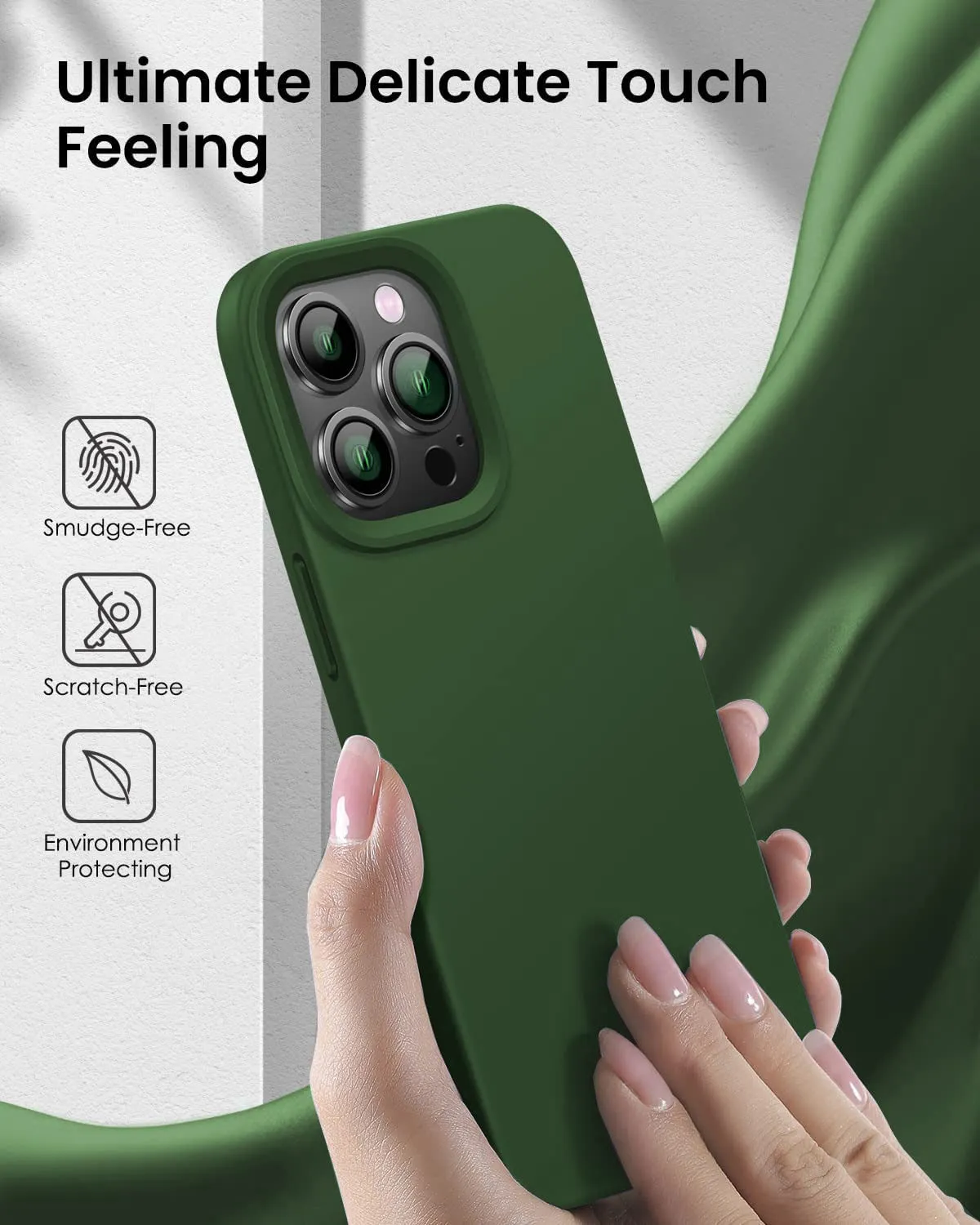 Armoured™ Liquid Silicone Slim Case Cover for Apple iPhone 14 Pro - Forest Green