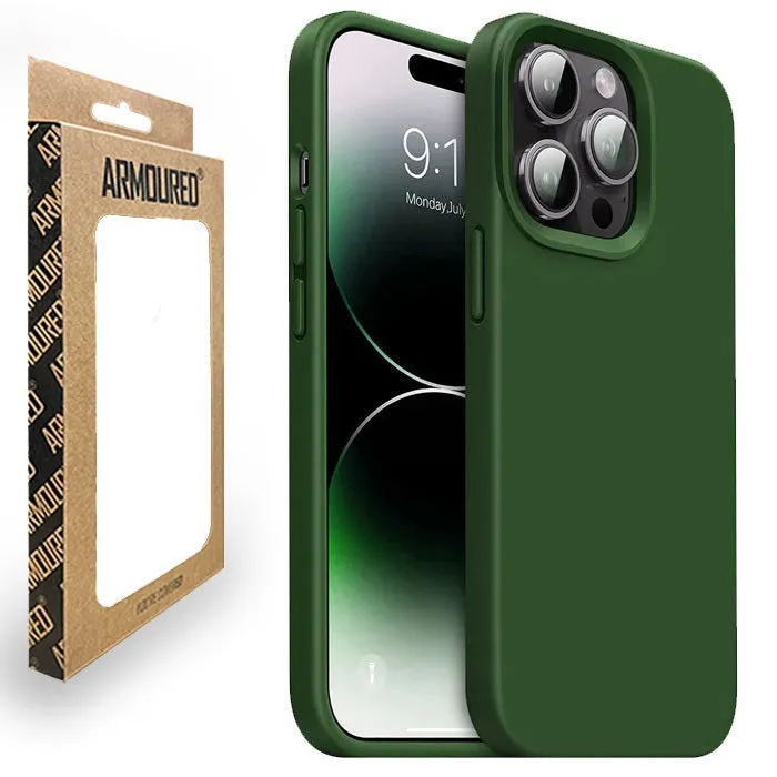 Armoured™ Liquid Silicone Slim Case Cover for Apple iPhone 14 Pro - Forest Green