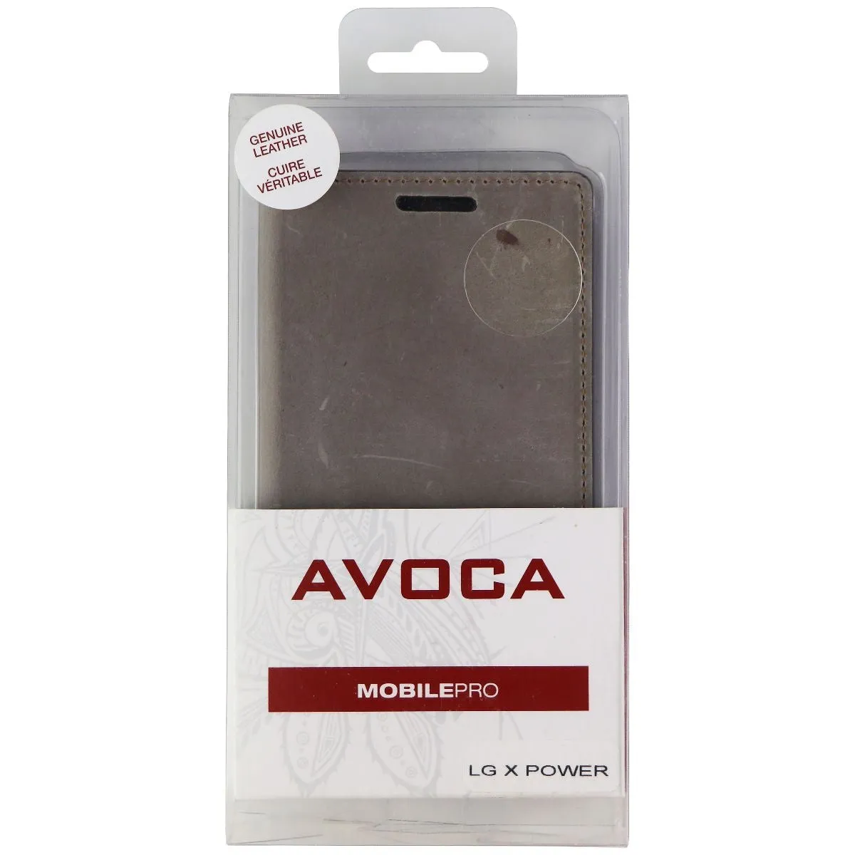 Avoca MobilePro Protective Folio Case for LG X Power (2016 Model) - Brown