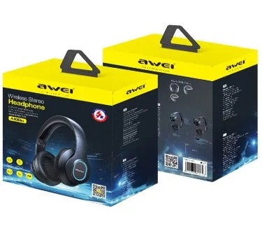 Awei Rgb Gaming Headset With Mic Over-Ear Headphones Bluetooth 5.3 Earphones Low Latency W