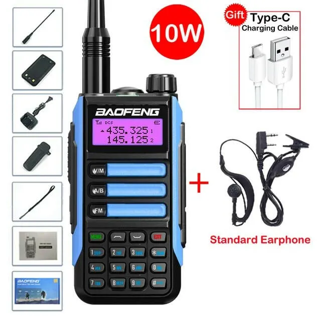 BaoFeng UV-16 MAX 10W High Power Walkie Talkie waterproof Support Type-C Charger 16KM Long Range Radio Upgrade UV-5R PRO UV-10R