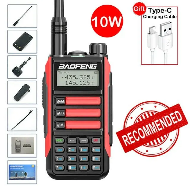 BaoFeng UV-16 MAX 10W High Power Walkie Talkie waterproof Support Type-C Charger 16KM Long Range Radio Upgrade UV-5R PRO UV-10R