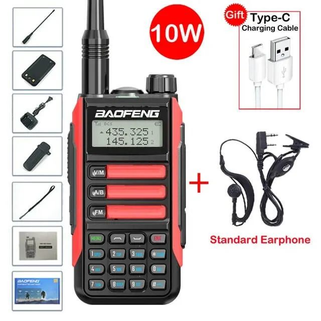 BaoFeng UV-16 MAX 10W High Power Walkie Talkie waterproof Support Type-C Charger 16KM Long Range Radio Upgrade UV-5R PRO UV-10R