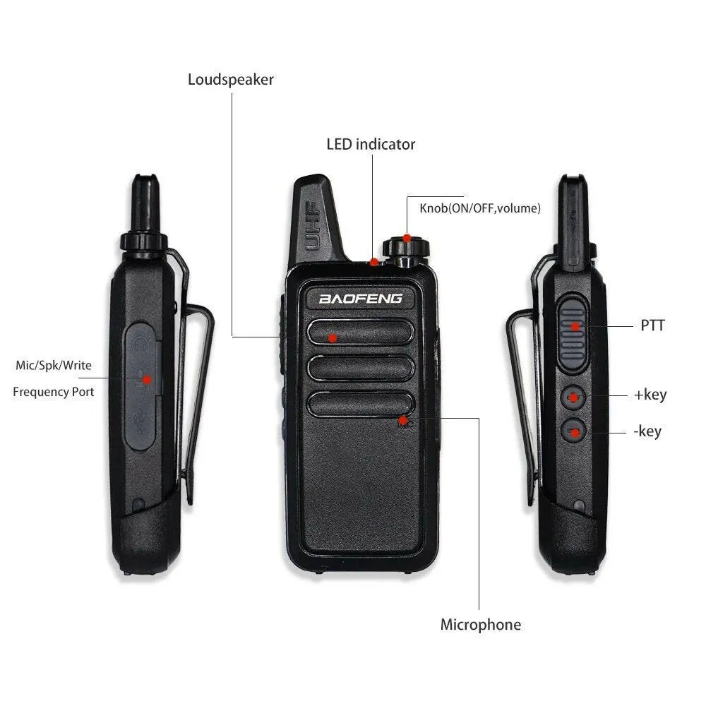 BaoFeng Walkie Talkie BF-1904 12W High Power Professional Penetrating Radio Supports Type C Charge Long Range Powerful Portable