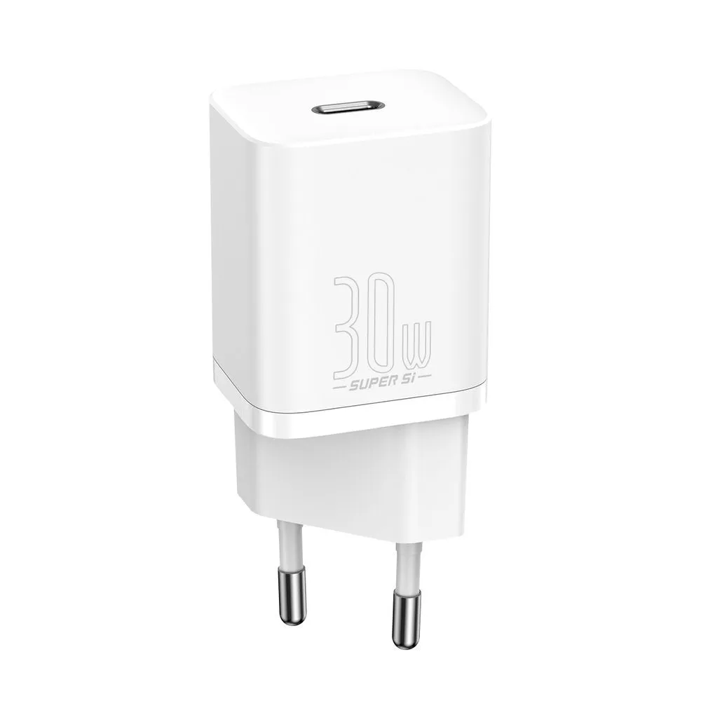 Baseus Super Si 1C Quick Charger USB-C 30W, sieninis įkroviklis