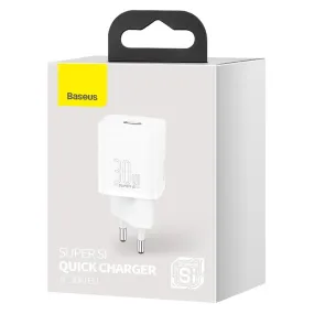 Baseus Super Si 1C Quick Charger USB-C 30W, sieninis įkroviklis