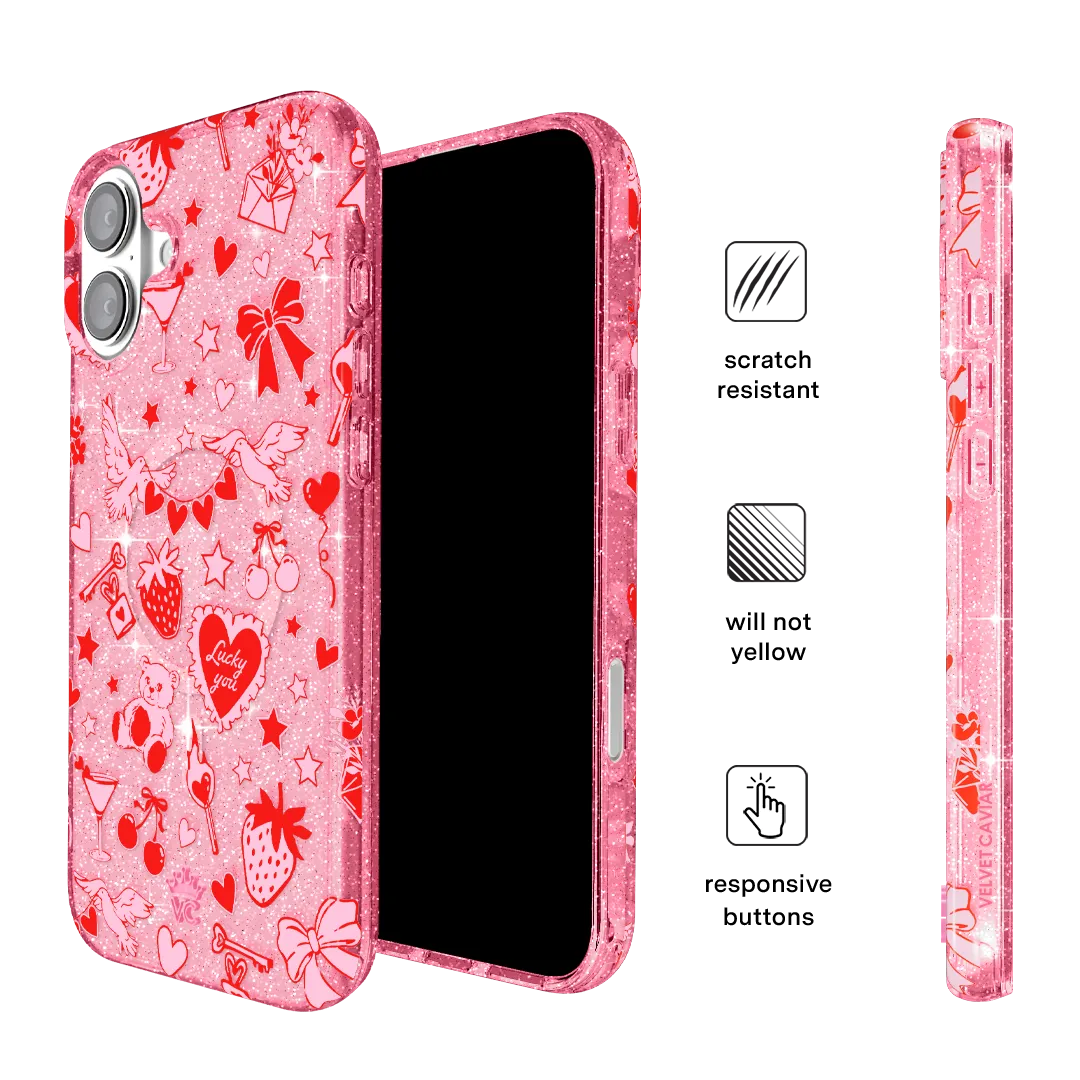 Be Mine Glitter iPhone Case