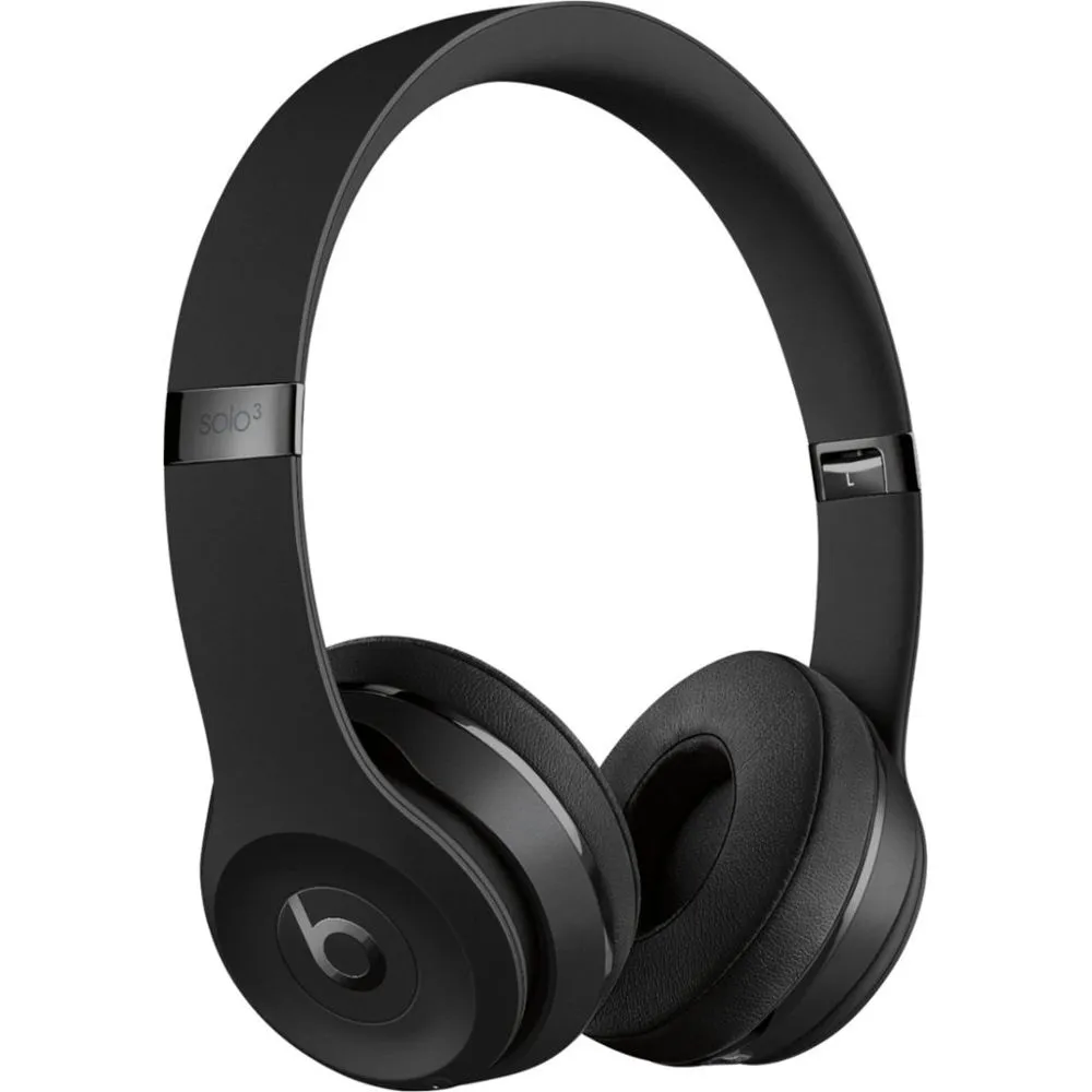 Beats by Dr. Dre Solo3 Wireless Matte Black Beats Icon Collection On Ear Headphones MX432LL/A