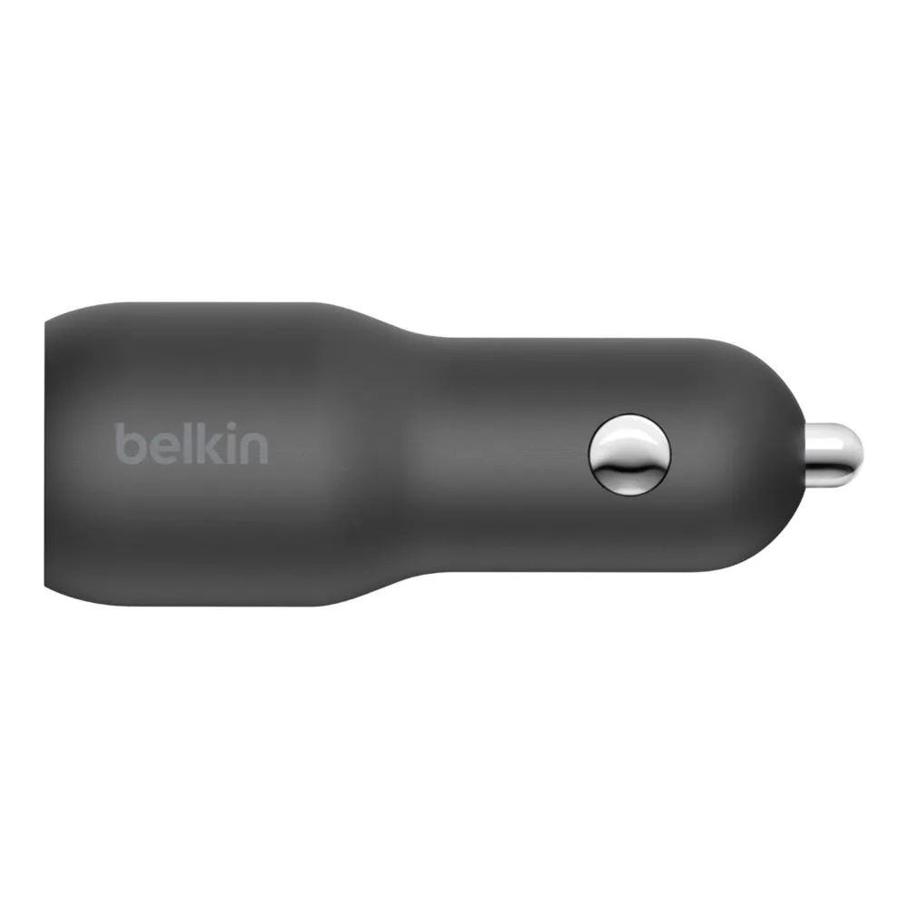 Belkin 37w Dual Car Charger USB-C & USB-A PPS Black