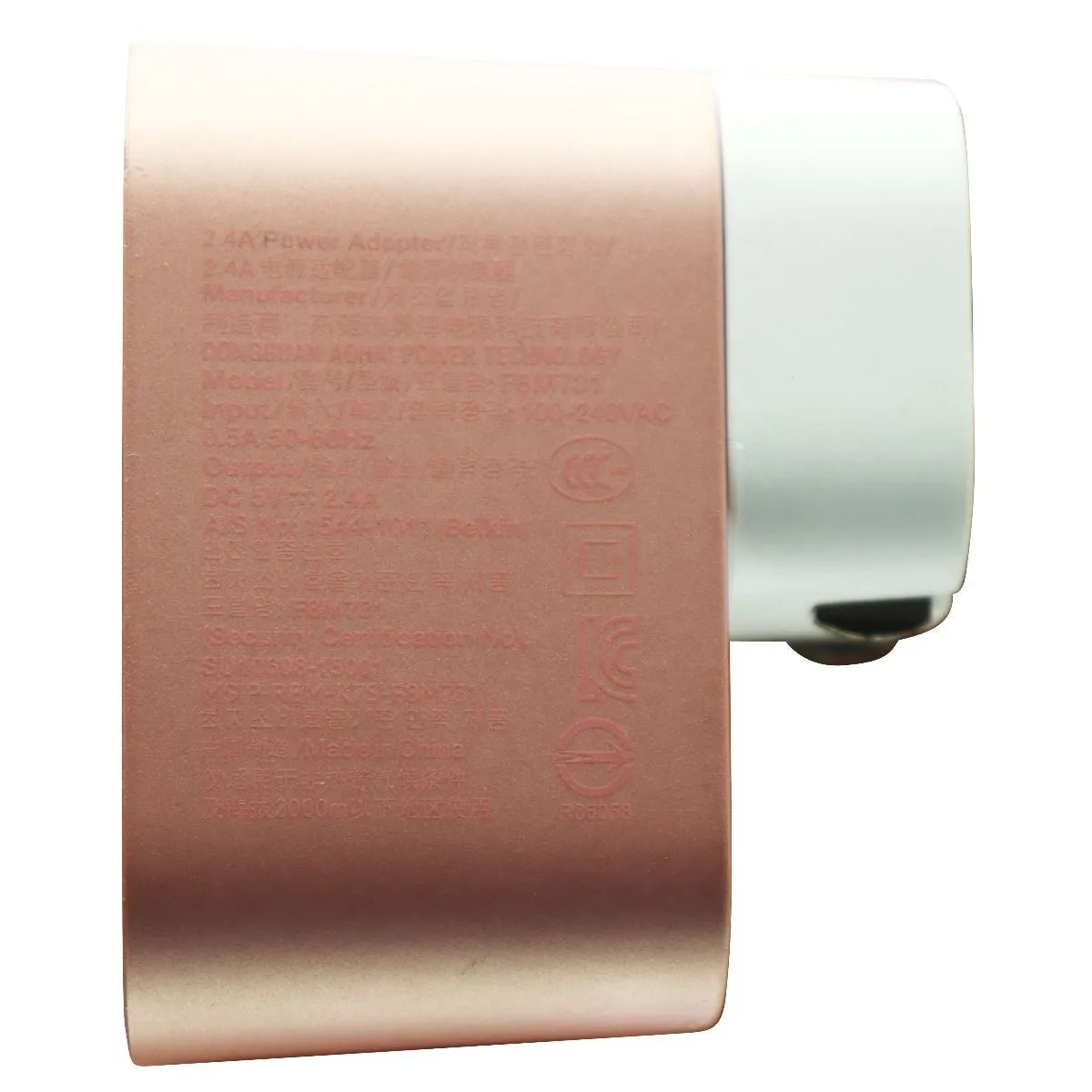 Belkin Mixit USB Wall Charger 2.4 Amp / 12 Watt - Rose Gold / Pink / White