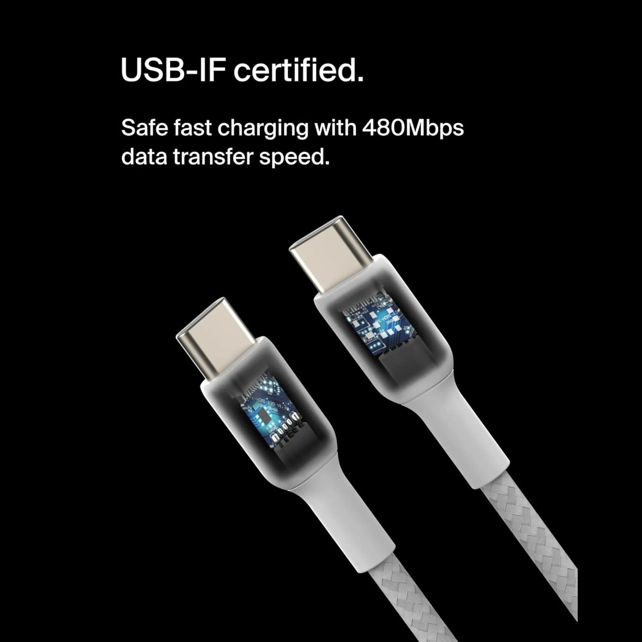 Belkin USB-C to USB-C Braided 3.3 Feet (1 Meter)